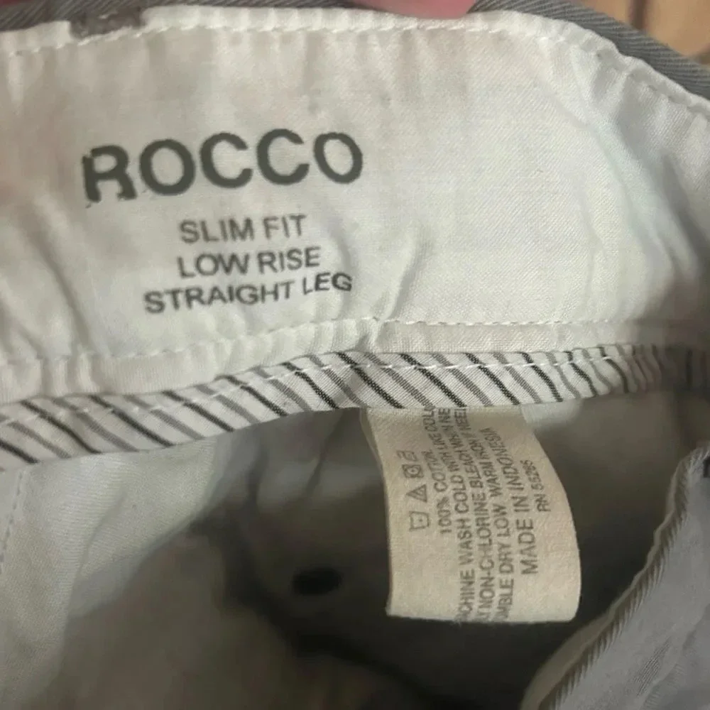Express Jeans Rocco Grey Slim Fit Low Rise Straight Leg Men’s Pants Size 34X32